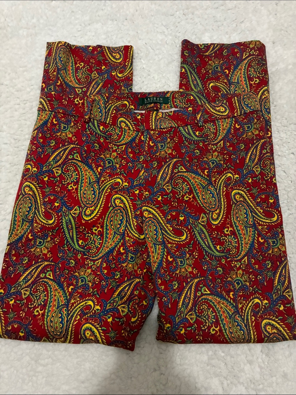 Lauren Ralph Lauren Red Paisley Pants
 Size 8